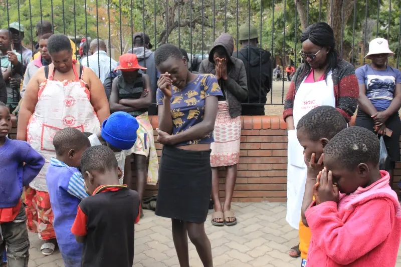 Children praying